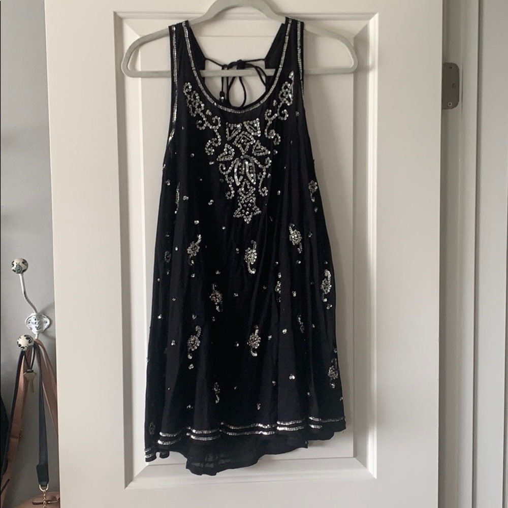 Black sequence dress